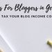taxes for bloggers in germany